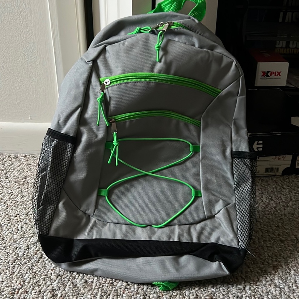 Moda West Gray and Green Backpack